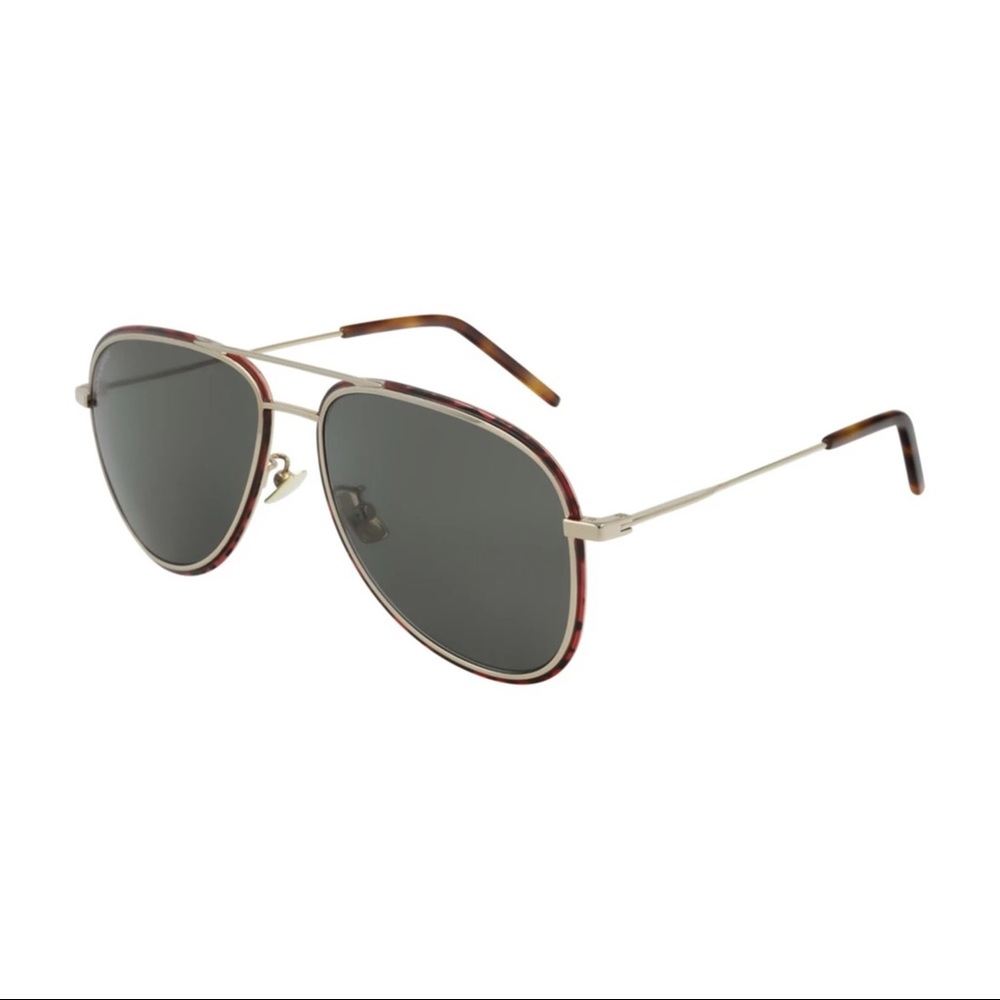Saint Laurent SL294 Aviator Sunglasses Havana Gold - Picture 16 of 16